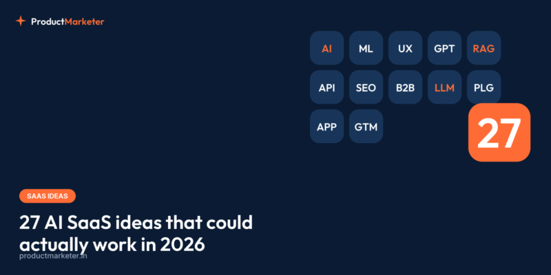 ProductMarketer cover for ai-saas-ideas-that-could-work-2026